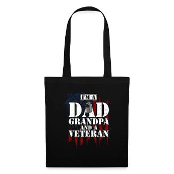 Je suis un grand-père et un vétéran - Sac en tissu - noir - Devant