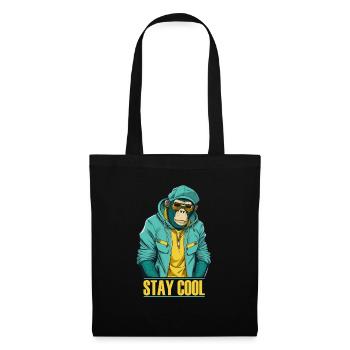 Cool Monkey Stay Cool - Tote Bag - black - Front