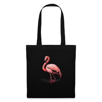 Pink Flamingo - Stoffbeutel - Schwarz - Vorne