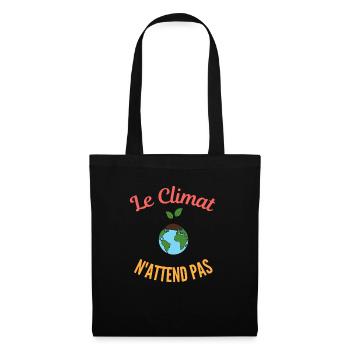 Le climat n'attend pas - Sac en tissu - noir - Devant