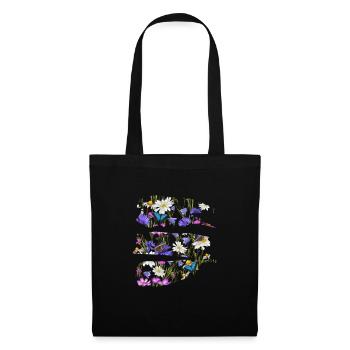 Fleurs printanières - Réveil printanier - Sac en tissu - noir - Devant