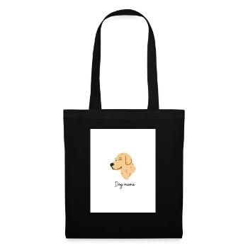 Dog mama T-shirt - Stoffbeutel - Schwarz - Vorne