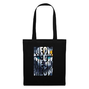 Meow Meow Meow Cat Design - Sac en tissu - noir - Devant