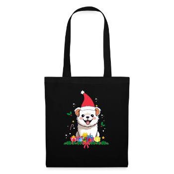 Hunde-Weihnachten - Stoffbeutel - Schwarz - Vorne