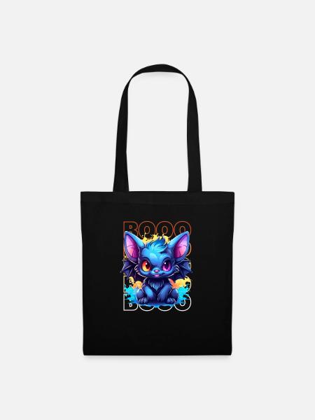 Chibi Soar & Booo! Nightflyer Fledermaus-T-Shirt! - Stoffbeutel - Schwarz