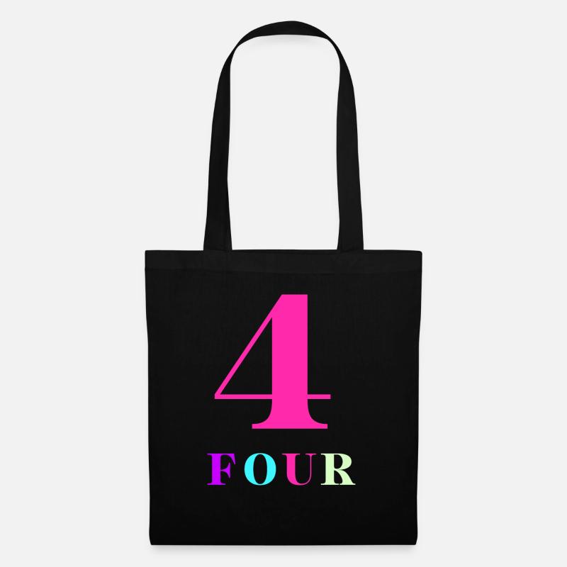 Four-4e anniversaire - Sac en tissu - noir