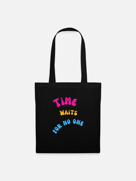 Time - Tote Bag - black
