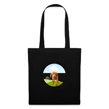 Dog Shirt, Dog Walk, Vizsla, Trending, Modern, Dog - Tote Bag - black - Front