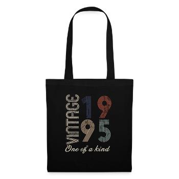 29. Geburtstag 1995 - Vintage Retro Geschenkidee - Stoffbeutel - Schwarz - Vorne
