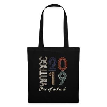 5th Anniversary 2019 - Vintage Retro Gift Idea - Tote Bag - black - Front