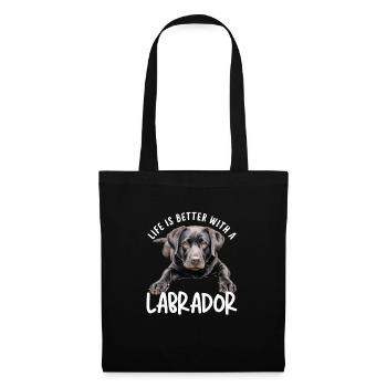 Labrador - Stoffbeutel - Schwarz - Vorne