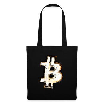 Bitcoin modern B - Stoffbeutel - Schwarz - Vorne