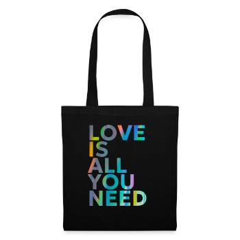 LOVE IS ALL YOU NEED - Stoffbeutel - Schwarz - Vorne