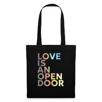 LOVE IS AN OPEN DOOR - Stoffbeutel - Schwarz - Vorne