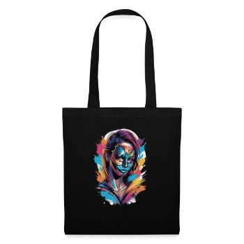 Voilée de couleurs en couleur : la personne qui porte le masque - Sac en tissu - noir - Devant