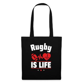 Le rugby, c’est la vie - Sac en tissu - noir - Devant