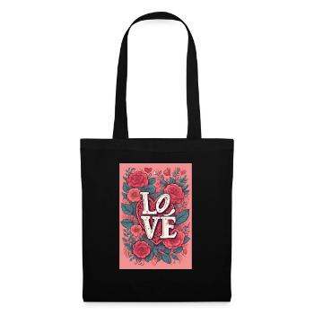 Love - Stoffbeutel - Schwarz - Vorne