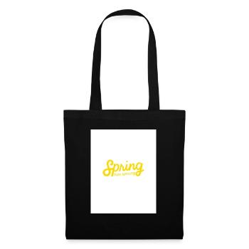 Black and Green Simple Typography T Shirt 2 - Sac en tissu - noir - Devant