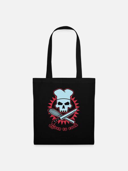 born_to_cook - Stoffbeutel - Schwarz