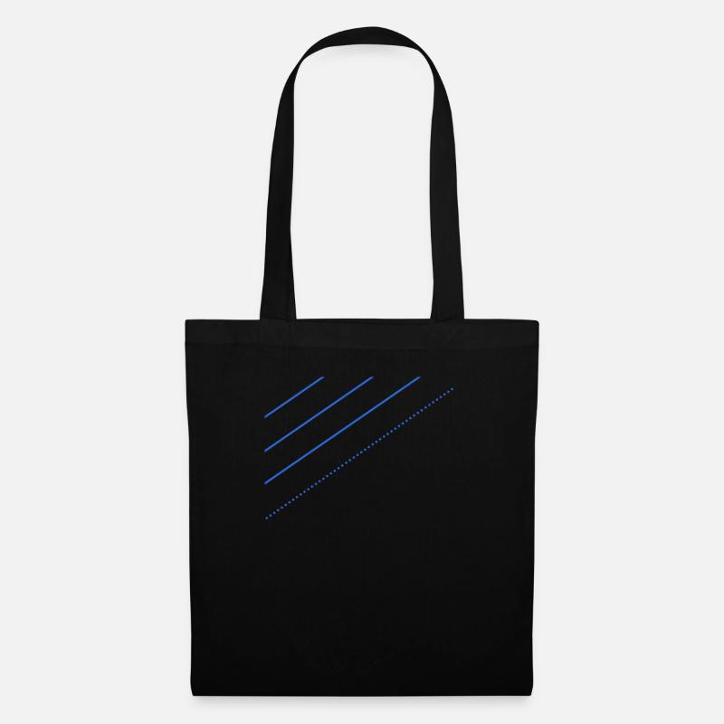 Blue Stripes - Stoffbeutel - Schwarz