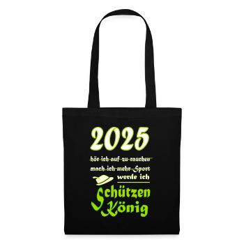 Schützenkönig 2025 - Stoffbeutel - Schwarz - Vorne