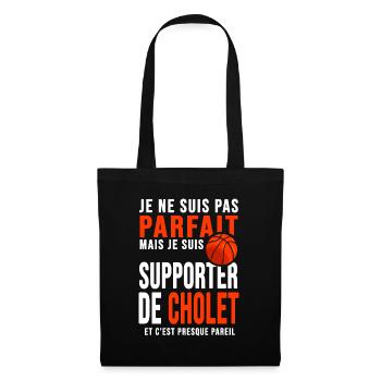 basketball supporter club basket ball cholet - Sac en tissu - noir - Devant