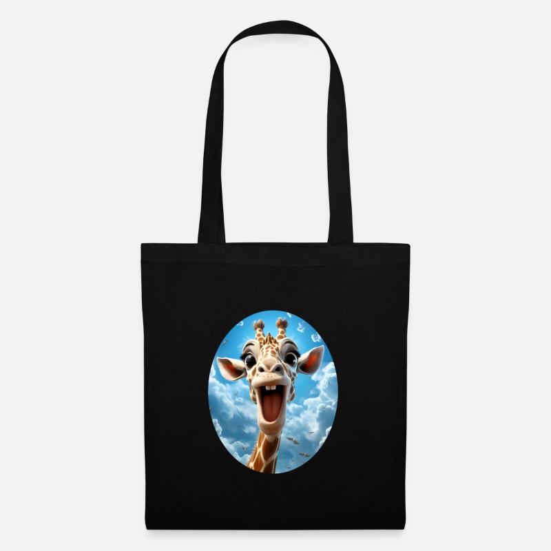 Giraffe - Stoffbeutel - Schwarz