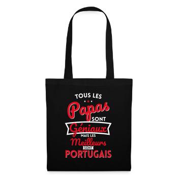 Papas géniaux mais les meilleurs sont Portugais - Sac en tissu - noir - Devant
