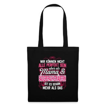 Bäckereifachverkäuferin Bäckerin Geschenk Mama - Stoffbeutel - Schwarz - Vorne