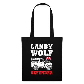 Landy Wolf Defender - Stoffbeutel - Schwarz - Vorne