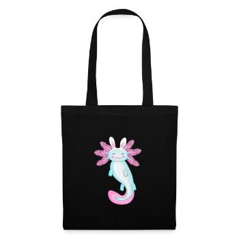 Axolotl de Pâques avec oreilles de lapin - Sac en tissu - noir - Devant