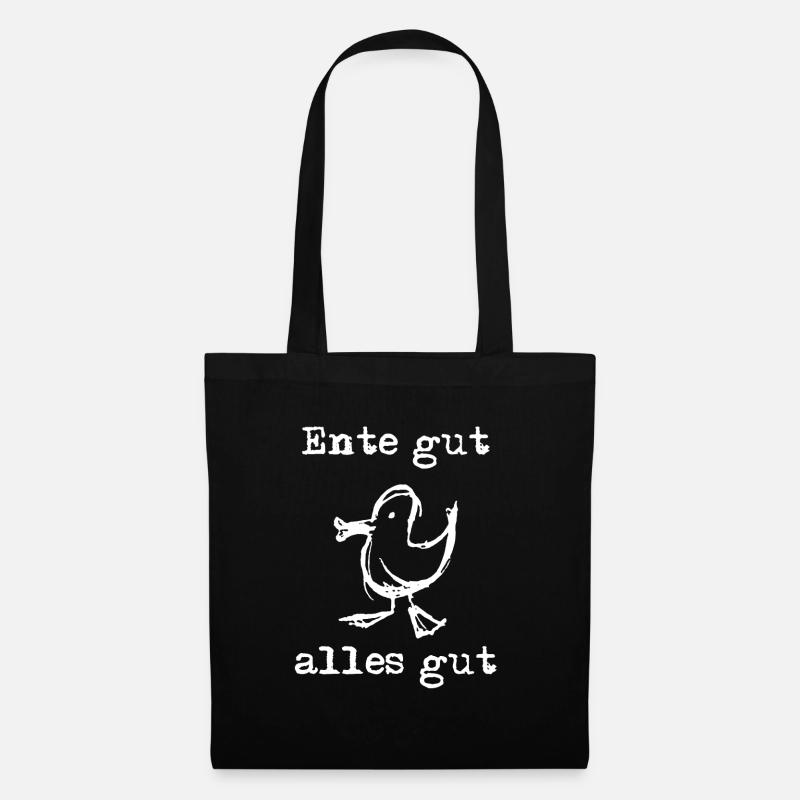 Ente gut alles gut - Stoffbeutel - Schwarz