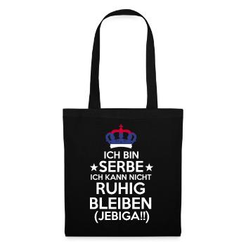 Serbe Balkan Jugoslawien Serbin Srbija Jugo Serbie - Stoffbeutel - Schwarz - Vorne