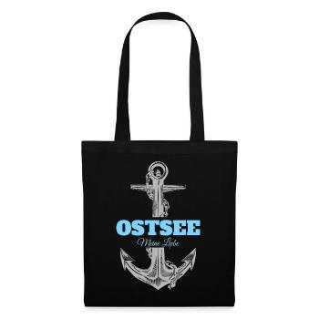 Ostsee meine Liebe - Stoffbeutel - Schwarz - Vorne