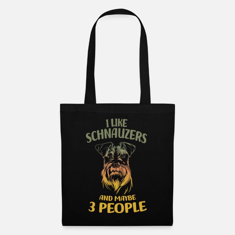 Schnauzer - Stoffbeutel - Schwarz