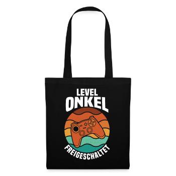Patenonkel Gaming Zocker Gamer Onkel - Stoffbeutel - Schwarz - Vorne