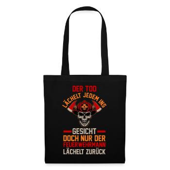 Feuerwehrmann Feuerwehr - Stoffbeutel - Schwarz - Vorne