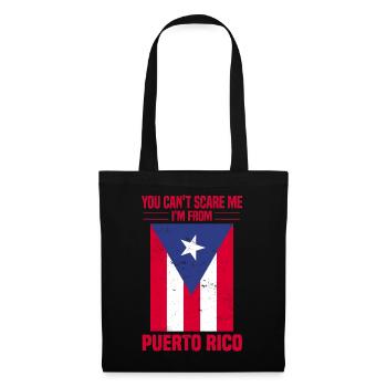 Puerto Rico Flagge | Puerto Ricaner Geschenkideen - Stoffbeutel - Schwarz - Vorne