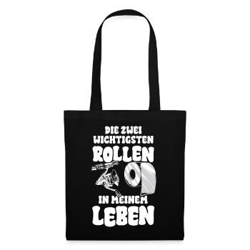 Die zwei wichtigsten Rollen in meinem Leben - Stoffbeutel - Schwarz - Vorne