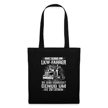 Lkw-Fahrer Trucker Trucking Liebhaber Geschenkidee - Stoffbeutel - Schwarz - Vorne