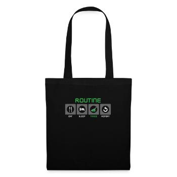 Eat sleep trade repeat for traders and stock fans - Tote Bag - black - Front