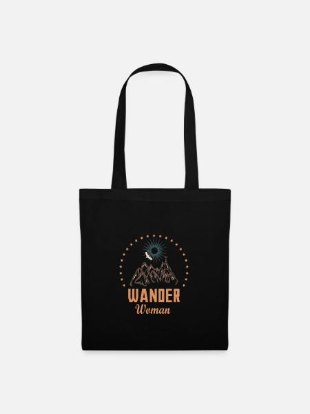 Berprinzessin Frauen Wander Design Wander Woman - Stoffbeutel - Schwarz