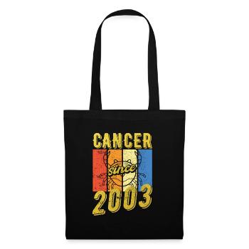 Cancer 2003 Sternzeichen Geburtstag - Stoffbeutel - Schwarz - Vorne