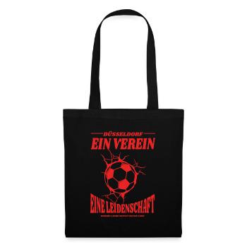 Düsseldorf Fußball Spruch Geschenk - Stoffbeutel - Schwarz - Vorne