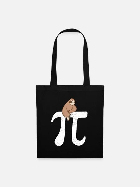 Math Sloth Pi - Stoffbeutel - Schwarz