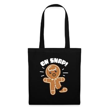 oh snap Design for a cartoon jokes fans - Stoffbeutel - Schwarz - Vorne