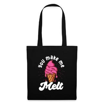 Tu me fais fondre - Drôle de crème glacée amateur de crème glacée - Sac en tissu - noir - Devant