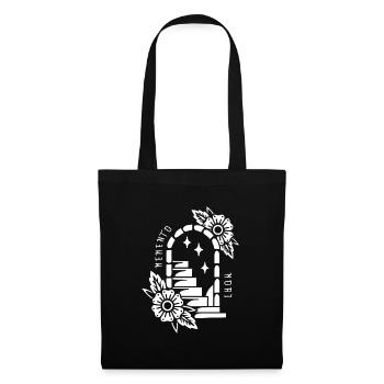 Old school tattoo graphic design Memento mori - Stoffbeutel - Schwarz - Vorne