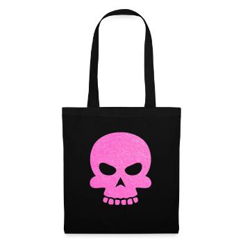 Tête de mort - Sac en tissu - noir - Devant