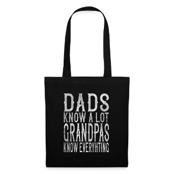 Grandpas know everything - Sac en tissu - noir - Devant